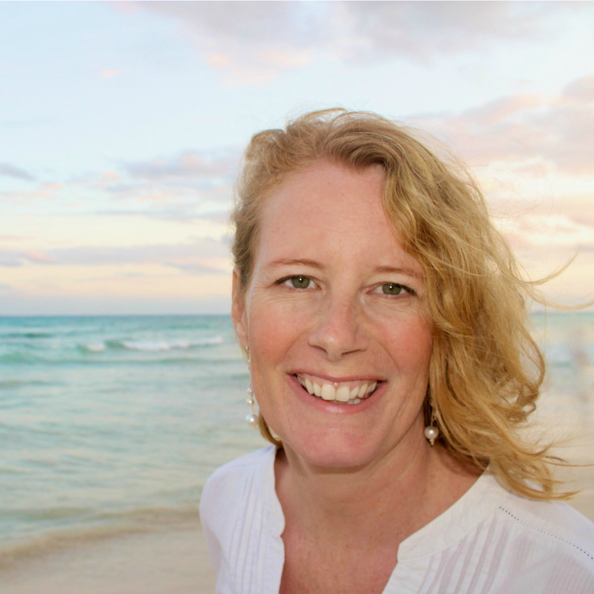 Square me smiling close up beach FB