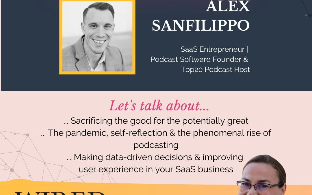 Wired For Success Podcast #63: Taking Calculated Risks, SaaS, Covid & The Rise of Podcasting with Alex Sanfilippo